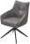 Стул FABIAN 360 град. поворот. MONA-464 Серый, PU/ STEAM-132 Серый, ткань / черный каркас, ®DISAUR Стул FABIAN 360 град. поворот. MONA-464 Серый, PU/ STEAM-132 Серый, ткань / черный каркас, ®DISAUR