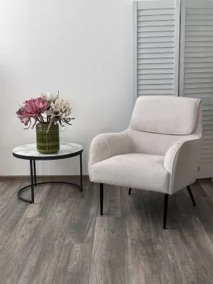 Кресло MAGDA Cato-01 белый, ткань / черный каркас, ®DISAUR