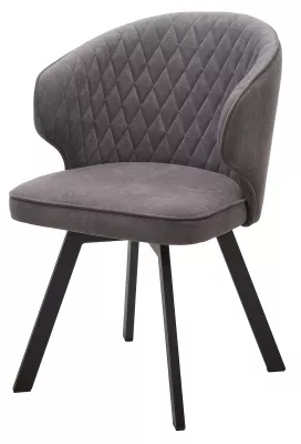 Стул SKAT 360 град. поворот. B28 Темно-серый, велюр / черный каркас, М-City