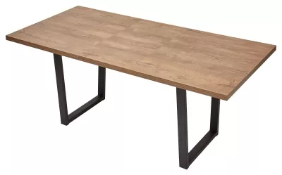 Стол ЛОФТ 160 Дуб Канзас/ Черный М-City