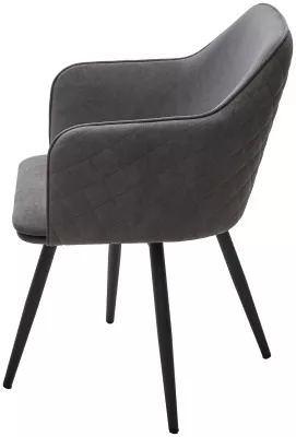 Стул FORT 360 град. поворот. B28 Темно-серый, велюр / черный каркас, М-City