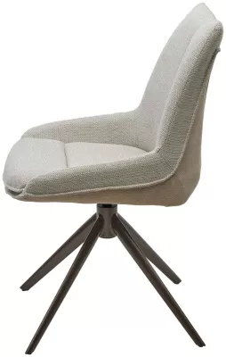 Стул OSKAR 360 град. поворот. KN01-05 Бежевый/ BZ1046-11 Бежевый/ Шоколадное золото каркас, ®DISAUR