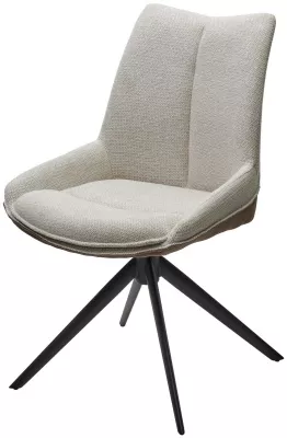 Стул OSKAR 360 град. поворот. KN01-05 Бежевый/ BZ1046-21 Коричневый/ Черный, ®DISAUR