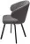 Стул ХИЛТОН 360 град., цвет B28 Темно-серый, велюр / черный каркас М-City