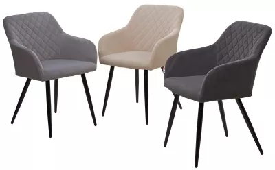 Стул BRANDY 505-35 Серый, велюр "беспальчиковый" / черный каркас, М-City