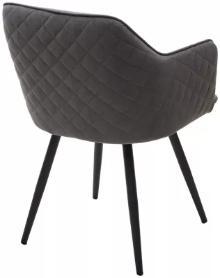 Стул FORT 360 град. поворот. B28 Темно-серый, велюр / черный каркас, М-City