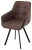Стул СОЛИС 360 град. поворот.  Федерика Шоколад, иск.замша / черный каркас