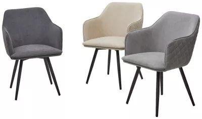 Стул FORT 360 град. поворот. B28 Темно-серый, велюр / черный каркас, М-City