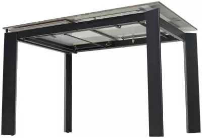 Стол CORNER 120 GLOSS AMBER JADE SOLID CERAMIC / BLACK, ®DISAUR