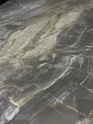 Стол IVAR 180 MARBLES KL-80 Серый мрамор, итальянская керамика, ®DISAUR