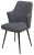 Стул HERMAN BM-3 ТЕМНО-СЕРЫЙ, велюр / черный каркас М-City