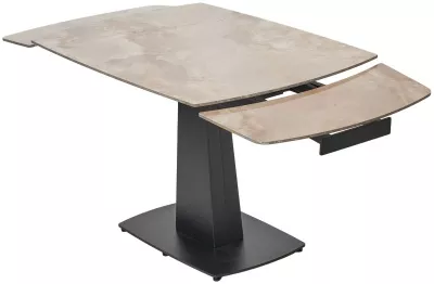 Стол BALDE 140 GLOSS AMBER JADE SOLID CERAMIC / BLACK, ®DISAUR