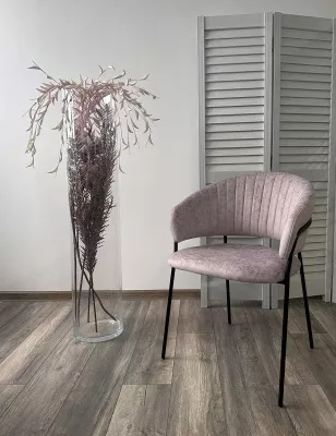 Стул ГЕММА, цвет RAIN 10 lavanda, велюр / черный каркас М-City