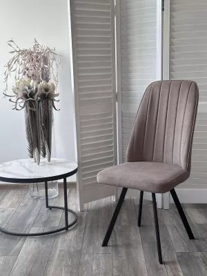 Стул ПРОВАНС 360 град. поворот. цвет B5 Капучино, велюр / черный каркас