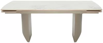 Стол ПУАНТО 200  BRECHA CREMA ELEGANCE, керамика / Латте каркас М-City