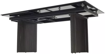 Стол RAGNAR 180 цвет 1699 Серая кожа, керамика / Темно-серый каркас, ®DISAUR