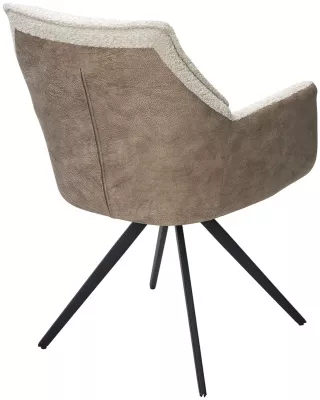 Стул БРЕВИС (BREVIS) 180 град. поворот. 841-02 Бежевый, букле/ 101 Бежевый, ткань/ Черный, ®DISAUR