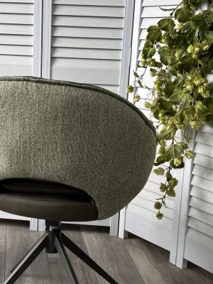 Стул ANABEL 360 град. поворот Зеленый F07-003-01 / MONTECRISTO 8421 / серый каркас, ®DISAUR