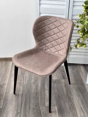 Стул КЛОД, цвет Kiprus-03 Латте, искусственная замша / черный каркас М-City