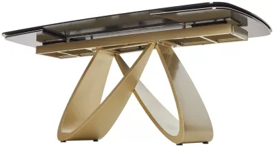 Стол PALACIO 180  KL-188 Контрастный мрамор матовый, итальянская керамика/ Шампань, ®DISAUR