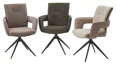 Стул KINNET 360 град. поворот.  MOHAIR-353 / CASTEL-39 Зеленый,ткань/ Тем.-серый каркас, ®DISAUR