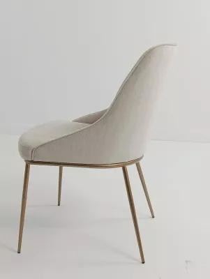 Стул АБРИОЛА (ABRIOLA) цвет ЛАТТЕ BOSTON-102, ткань / бронзовый винтажный, ®DISAUR