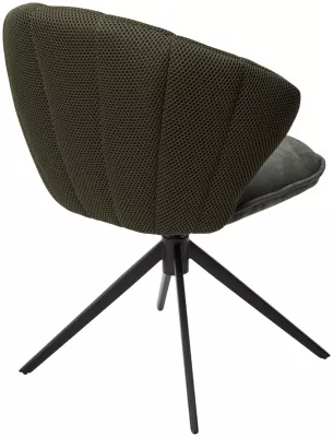 Стул ASTRA 360 град. поворот Зеленый Sonic 77 ткань / 7525-156 велюр / черный каркас, ®DISAUR