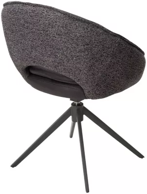 Стул ANABEL 360 град. поворот Черный  Maison 99# / OTE COBBLE 457 / серый каркас, ®DISAUR