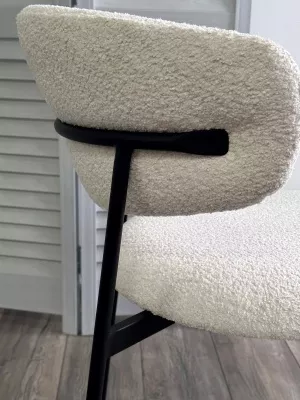 Стул ЛЕОНАРДО Soul 000 Белый, букле / черный каркас М-City