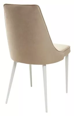Стул NEPAL-P БЕЖЕВЫЙ #5, велюр/ белый каркас М-City
