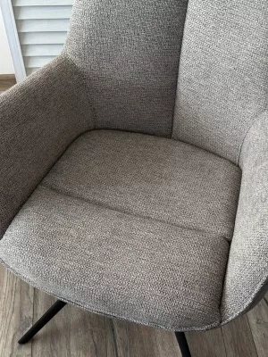 Стул PONTUS 360 град. поворот. KN01-03 Серый/ BZ1046-02 Темно-серый/ Черный, ®DISAUR