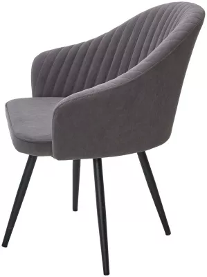 Стул AVIOR, 360 град. поворот. B28 Темно-серый, велюр / черный каркас, М-City