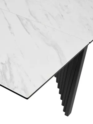 Стол IVAR 180 MARBLES KL-99 Белый мрамор, итальянская керамика/серый, ®DISAUR