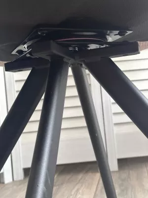 Стул LONG 360 град. поворот. NS10 Серый, букле / черный каркас, М-City