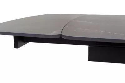 Стол RIVOLI 140 MATT BLACK MARBLE SOLID CERAMIC / BLACK, ®DISAUR
