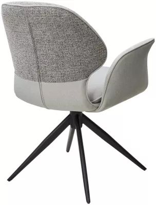 Стул LENNE 360 град. поворот., серый MILAN-450, ткань/ MOHAIR-151, ткань/ Черный, ®DISAUR