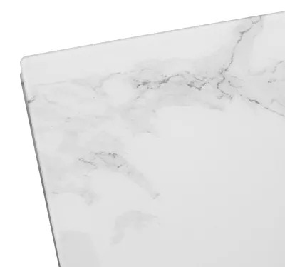 Стол Кентукки 3 140 БЕЛЫЙ МРАМОР, стекло / БЕЛЫЙ, М-City