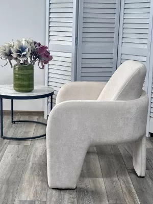 Кресло CUBE AT5139-09 Св. бежевый, ткань/каркас металл в тканевой обивке AT5139-09 ®DISAUR