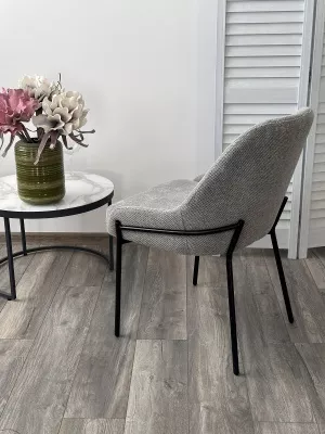 Стул GAVI Garna-018 серый, ткань / черный каркас, ®DISAUR