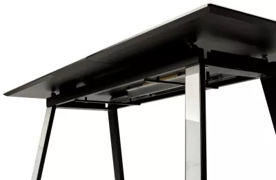 Стол Франк 160 БЕЛЫЙ МРАМОР, стекло / БЕЛЫЙ МРАМОР - ЧЕРНЫЙ, М-City