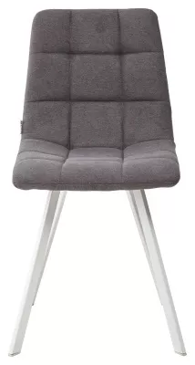 Стул CHILLI SQUARE UF860-19B темно-серый, ткань/ белый каркас М-City