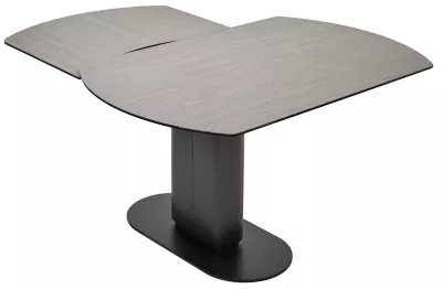Стол KAI 140 TL-110 поворотная система раскладки, испанская керамика / Темно-серый / Черный, ®DISAUR