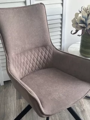 Стул GALAXY, 360 град. поворот. B5 Капучино, велюр / черный каркас, М-City