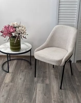 Стул GAVI Garna-157 светло-бежевый, ткань / черный каркас, ®DISAUR