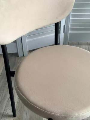 Стул ПАКО H-06 Бежевый, велюр / черный каркас М-City