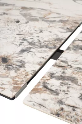 Стол БРИАН (BRIAN) 200 ЦВЕТ ПАНДОРА (MATTE PANDORA) керамика на стекле/ ОРЕХ, ®DISAUR