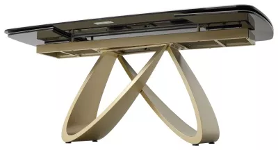 Стол PALACIO 180  GLOSS GRAND JADE,керамика на стекле/ Шампань, ®DISAUR