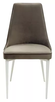 Стул NEPAL-P ГРАФИТ #14, велюр/ белый каркас М-City