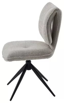Стул ДЕЛИ (DELI) 360 град, цвет БЕЖЕВЫЙ H300126-2, ткань / ЧЕРНЫЙ каркас, ®DISAUR