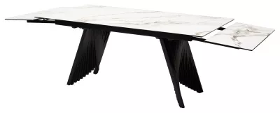 Стол IVAR 180 MARBLES KL-188 Контрастный мрамор, итальянская керамика, ®DISAUR